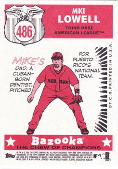 2008 Topps Heritage #486 Mike Lowell Back