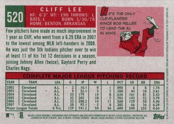 2008 Topps Heritage #520 Cliff Lee Back