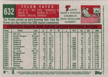 2008 Topps Heritage #632 Tyler Yates Back