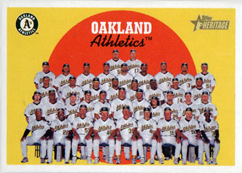 2008 Topps Heritage #172 Oakland Athletics Front