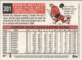 2008 Topps Heritage #301 Ronnie Belliard Back
