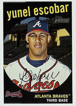 2008 Topps Heritage #356 Yunel Escobar Front