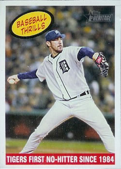 2008 Topps Heritage #370 Tigers First No-Hitter Since 1984 Front
