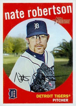 2008 Topps Heritage #417 Nate Robertson Front