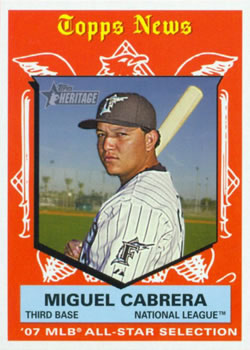 2008 Topps Heritage #485 Miguel Cabrera Front