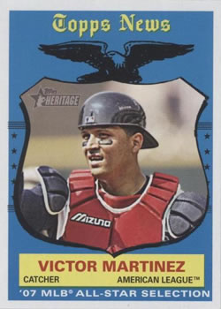 2008 Topps Heritage #496 Victor Martinez Front
