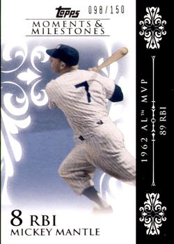 2008 Topps Moments & Milestones #6-8 Mickey Mantle Front