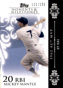 2008 Topps Moments & Milestones #6-20 Mickey Mantle Front