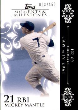 2008 Topps Moments & Milestones #6-21 Mickey Mantle Front