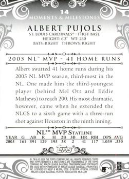 2008 Topps Moments & Milestones #14-16 Albert Pujols Back