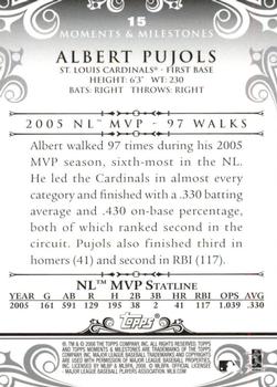 2008 Topps Moments & Milestones #15-32 Albert Pujols Back