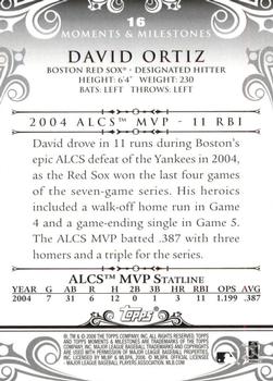 2008 Topps Moments & Milestones #16-5 David Ortiz Back