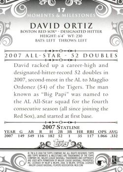 2008 Topps Moments & Milestones #17-9 David Ortiz Back