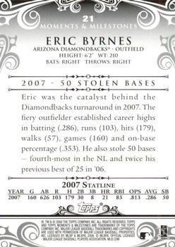 2008 Topps Moments & Milestones #21-30 Eric Byrnes Back