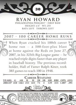 2008 Topps Moments & Milestones #30-4 Ryan Howard Back