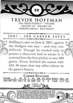 2008 Topps Moments & Milestones #32-215 Trevor Hoffman Back