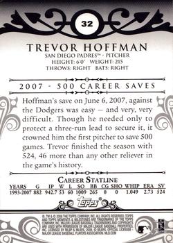 2008 Topps Moments & Milestones #32-458 Trevor Hoffman Back