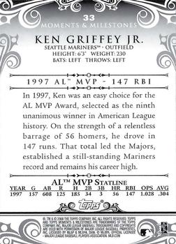 2008 Topps Moments & Milestones #33-4 Ken Griffey Jr. Back