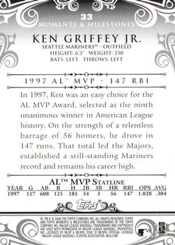 2008 Topps Moments & Milestones #33-26 Ken Griffey Jr. Back