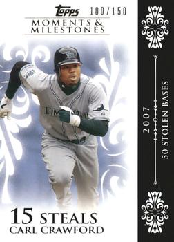 2008 Topps Moments & Milestones #47-15 Carl Crawford Front