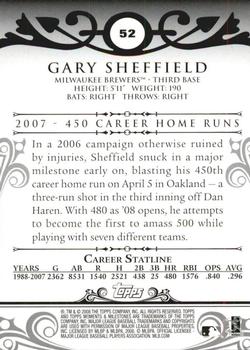 2008 Topps Moments & Milestones #52-1 Gary Sheffield Back