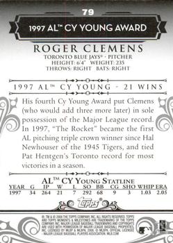 2008 Topps Moments & Milestones #79-3 Roger Clemens Back