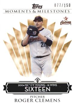 2008 Topps Moments & Milestones #82-16 Roger Clemens Front