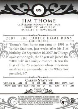 2008 Topps Moments & Milestones #85-11 Jim Thome Back