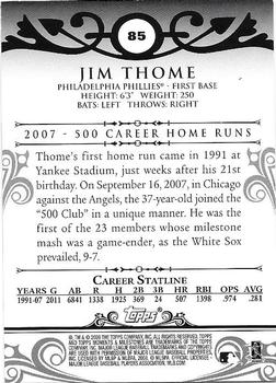 2008 Topps Moments & Milestones #85-383 Jim Thome Back