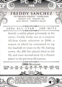 2008 Topps Moments & Milestones #108-7 Freddy Sanchez Back