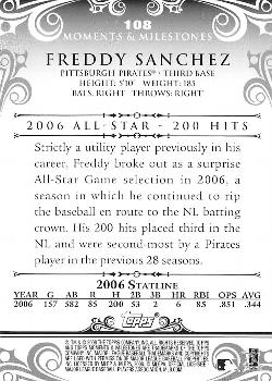 2008 Topps Moments & Milestones #108-57 Freddy Sanchez Back