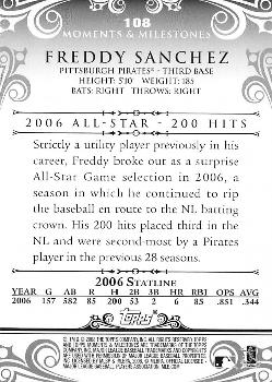 2008 Topps Moments & Milestones #108-173 Freddy Sanchez Back