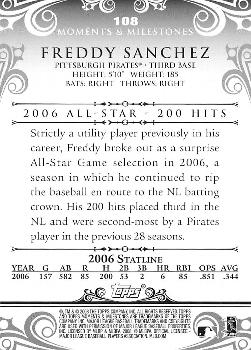2008 Topps Moments & Milestones #108-191 Freddy Sanchez Back