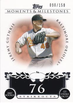 2008 Topps Moments & Milestones #109-76 Jeremy Guthrie Front