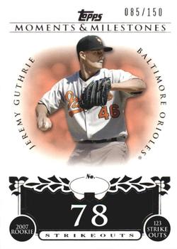 2008 Topps Moments & Milestones #109-78 Jeremy Guthrie Front