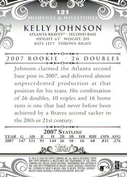 2008 Topps Moments & Milestones #121-6 Kelly Johnson Back