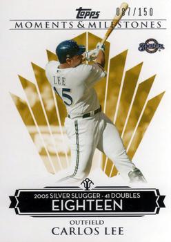 2008 Topps Moments & Milestones #127-18 Carlos Lee Front