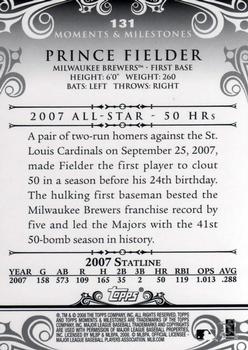 2008 Topps Moments & Milestones #131-31 Prince Fielder Back