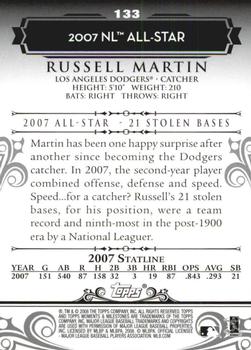 2008 Topps Moments & Milestones #133-7 Russell Martin Back