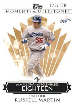 2008 Topps Moments & Milestones #133-18 Russell Martin Front