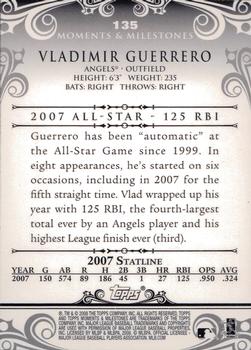 2008 Topps Moments & Milestones #135-44 Vladimir Guerrero Back