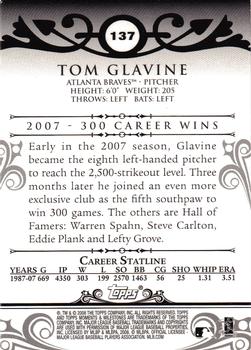 2008 Topps Moments & Milestones #137-75 Tom Glavine Back
