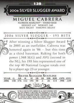 2008 Topps Moments & Milestones #139-108 Miguel Cabrera Back