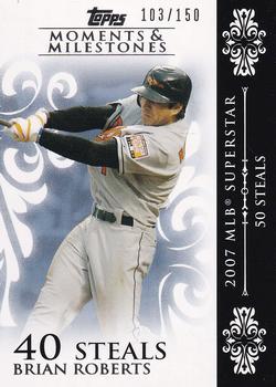 2008 Topps Moments & Milestones #144-40 Brian Roberts Front