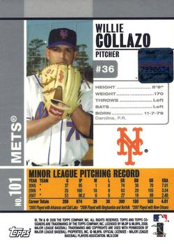2008 Topps Co-Signers #101 Willie Collazo Back