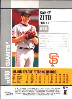 2008 Topps Co-Signers #018 Barry Zito Back