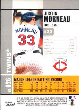 2008 Topps Co-Signers #026 Justin Morneau Back