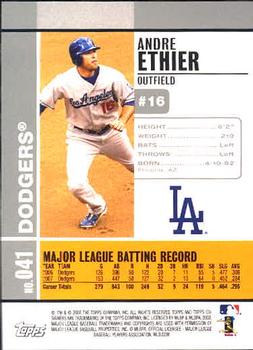 2008 Topps Co-Signers #041 Andre Ethier Back