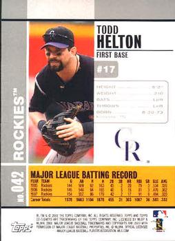 2008 Topps Co-Signers #042 Todd Helton Back