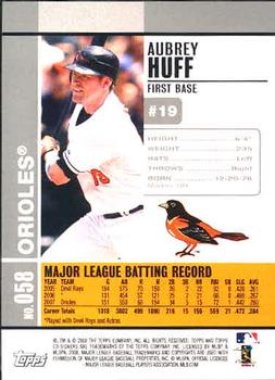 2008 Topps Co-Signers #058 Aubrey Huff Back